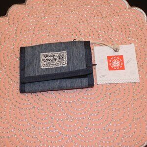 New Rough Enough blue denim wallet mens or womens